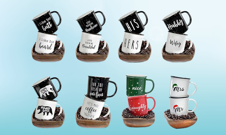 Ceramic Matching Coffee Mug Set